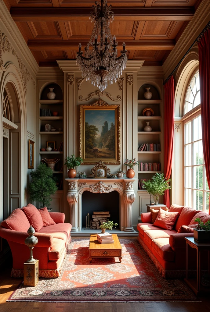 Living room of a European villa