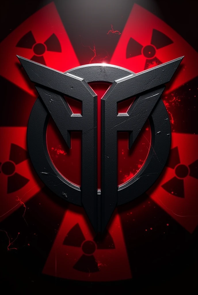 T9 CLAN EMBLEM WITH RED RADIATION SIGN BACKGROUND