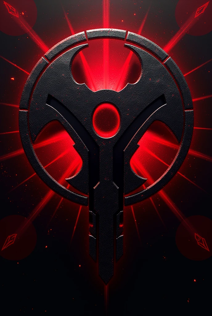 T9 CLAN EMBLEM WITH RED RADIATION SIGN BACKGROUND