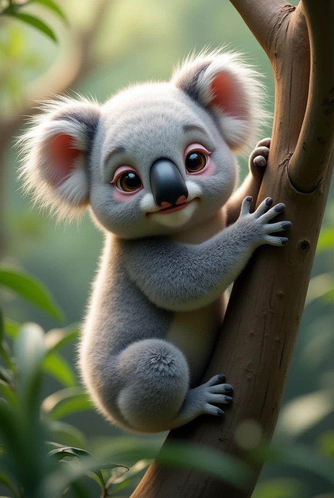 koala cute Zoo background Real
