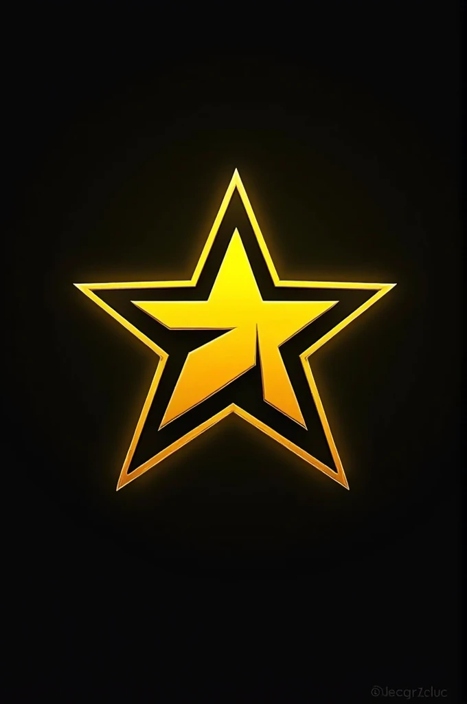 Make a logo for my sports team, name: star gaming, yellow color