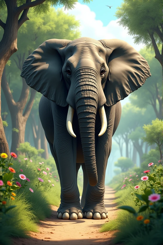 Elephant going to a park
