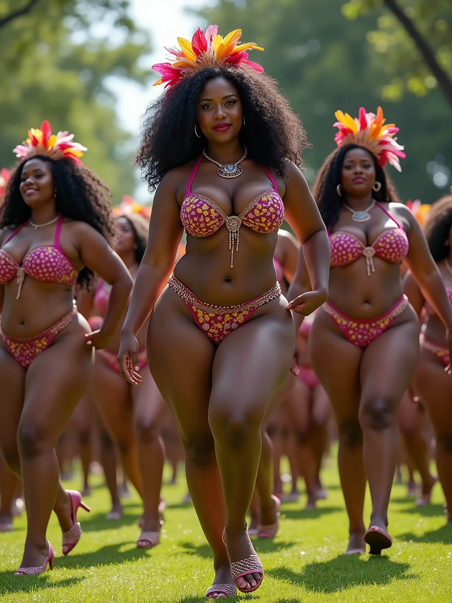 BIG BOOTY CONTEST in park, dark: dark skin melanin, All Women