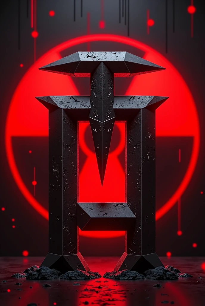 CLAN NAME T9. AGAINST THE BACKGROUND OF THE RED RADIATION SIGN.