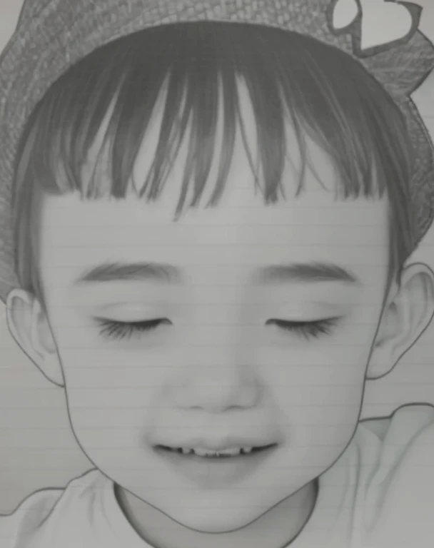 Realistic color photography style、Smiling emphasizes nasolabial folds. Make the chin a little thinner and accentuate the nasolabial folds.、I want it to look more like a color photograph..............。 boy, Xu々To、Clearly visible、Emphasizes deep nasolabial folds from nose to mouth、Generate left and right dimples、Show me your beautiful smile.。Make your eyes look cute with double eyelids.Please make a live-action version。There is a lot of ketchup around the mouth、To-sai Sticking out your lower lip、A  making a funny face while looking up。Make them laugh。More more more more、Remove the nozzle above the nose to create a clean image.。I&#39;m tired and in a bad mood、Generate a frown。More more more more、Large knit、Create a cute  wearing a little wool hat。