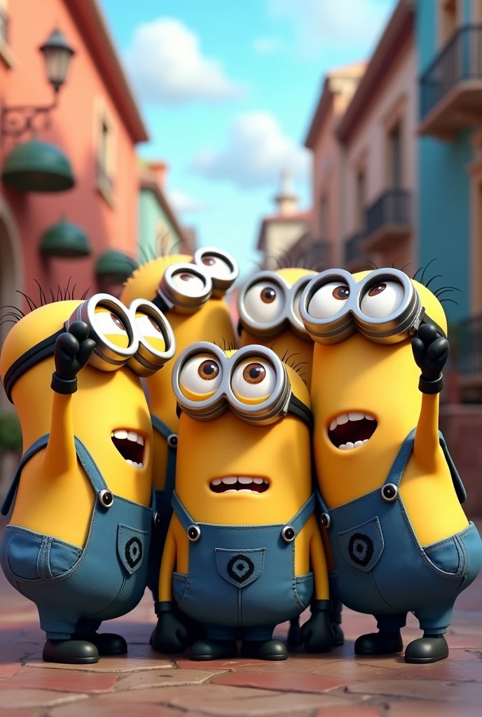 Minions taking selfie