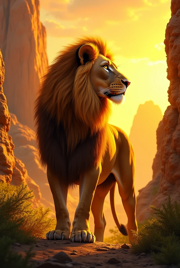 Golden colour lion King