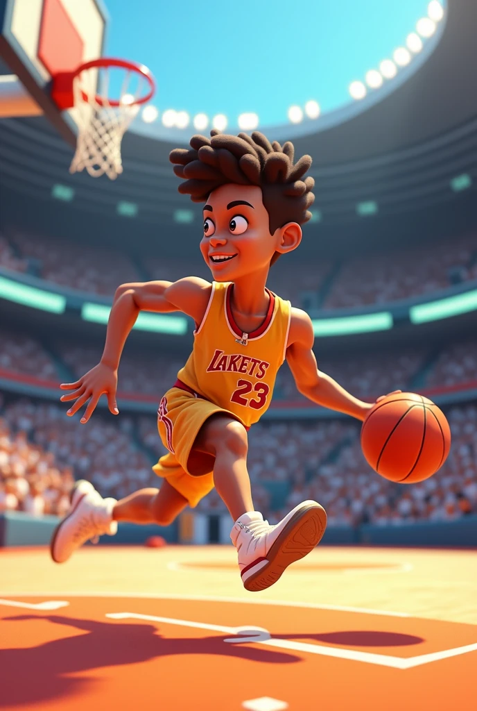 Create a cartoon basketball player visualizer
