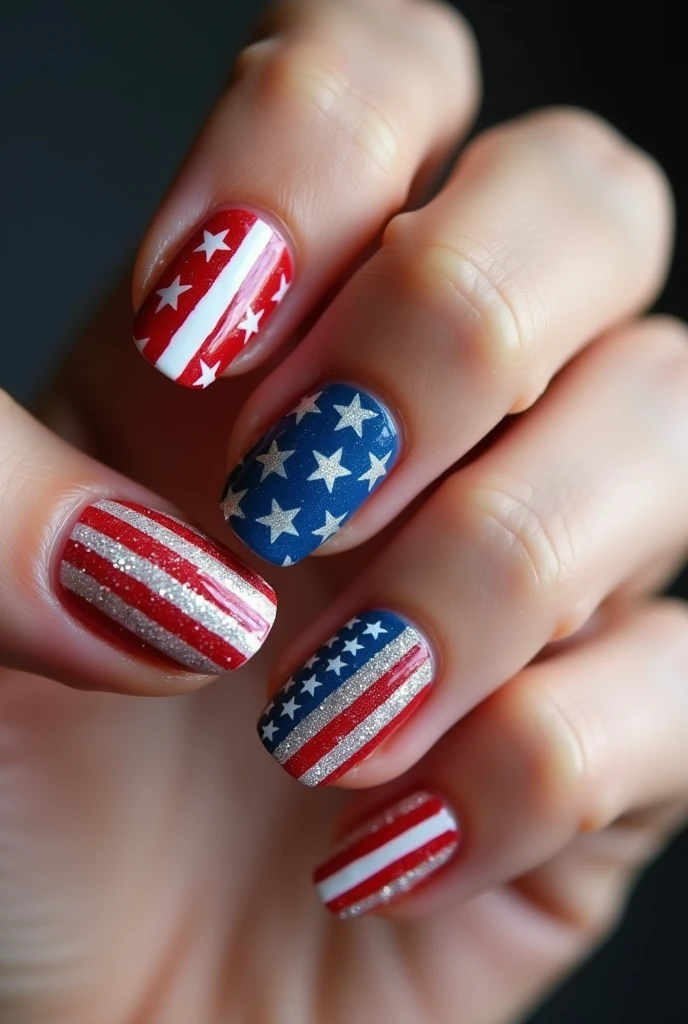New usa nail polish design