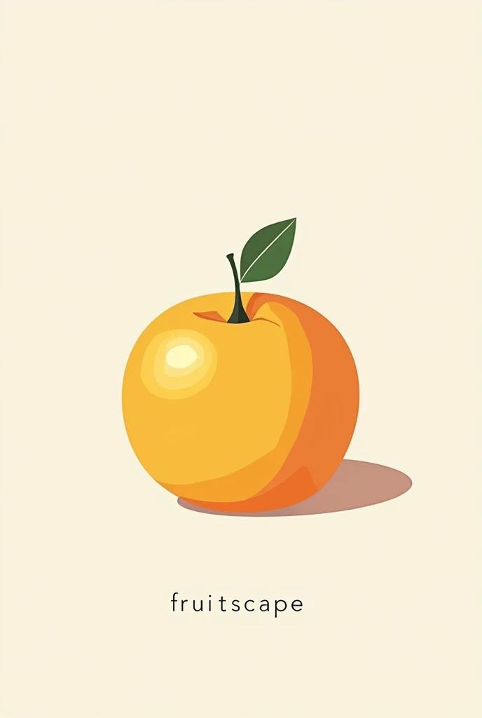 Stylized Fruit: A simple, elegant illustration of a fruit or a mix of fruits, with a clean, modern font for "FruitScape."