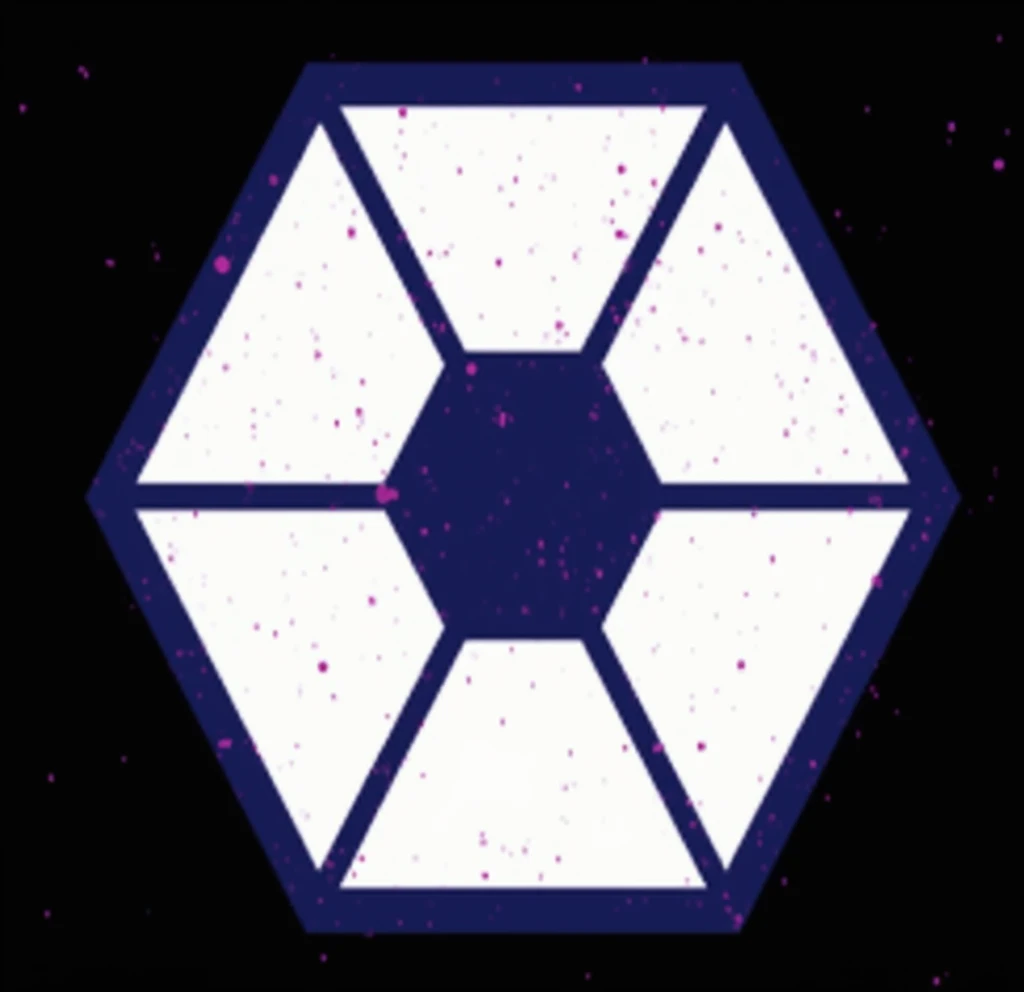 Create just like image prompt but make background look cooler and give the symbol better color 