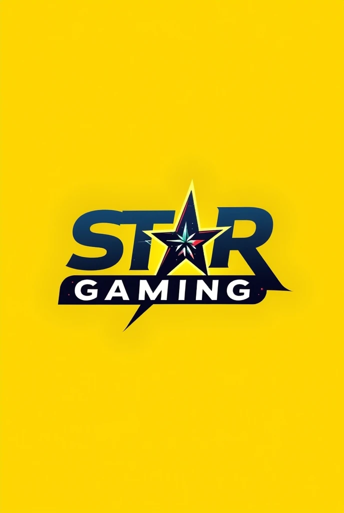 Create a logo for my gaming team called Estrelar Gaming, yellow color, make the logo written star gaming