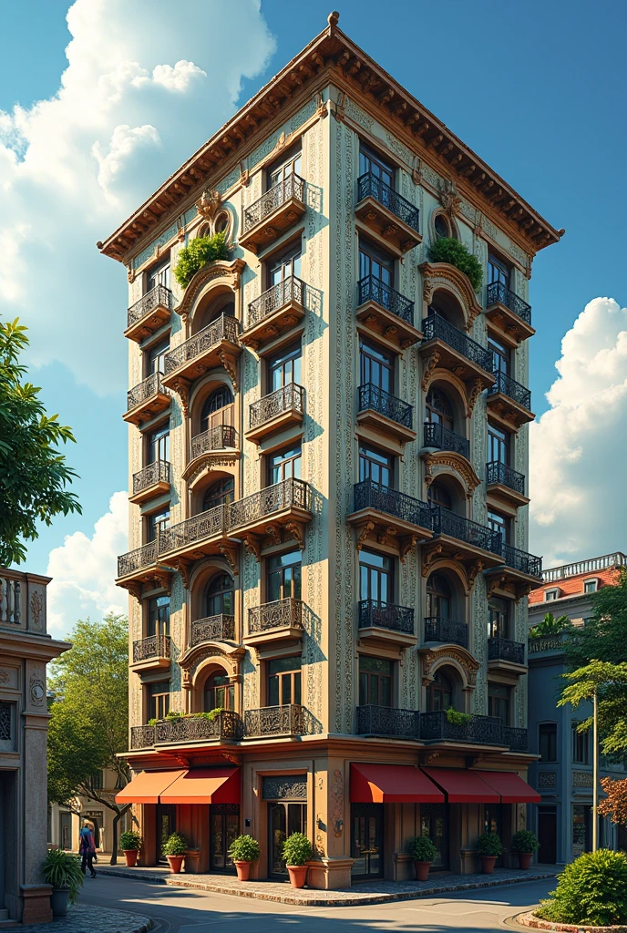 A 15-story residential building in traditional Brazilian style