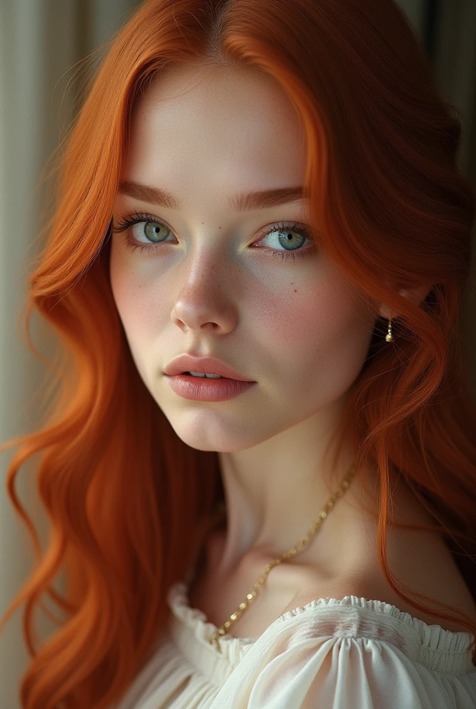 Girl with long hair, redhead, White skin, beautiful,
1 photos 
