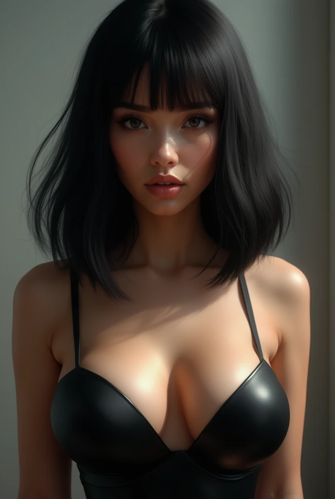 woman　Black Hair　Bob　Big Breasts