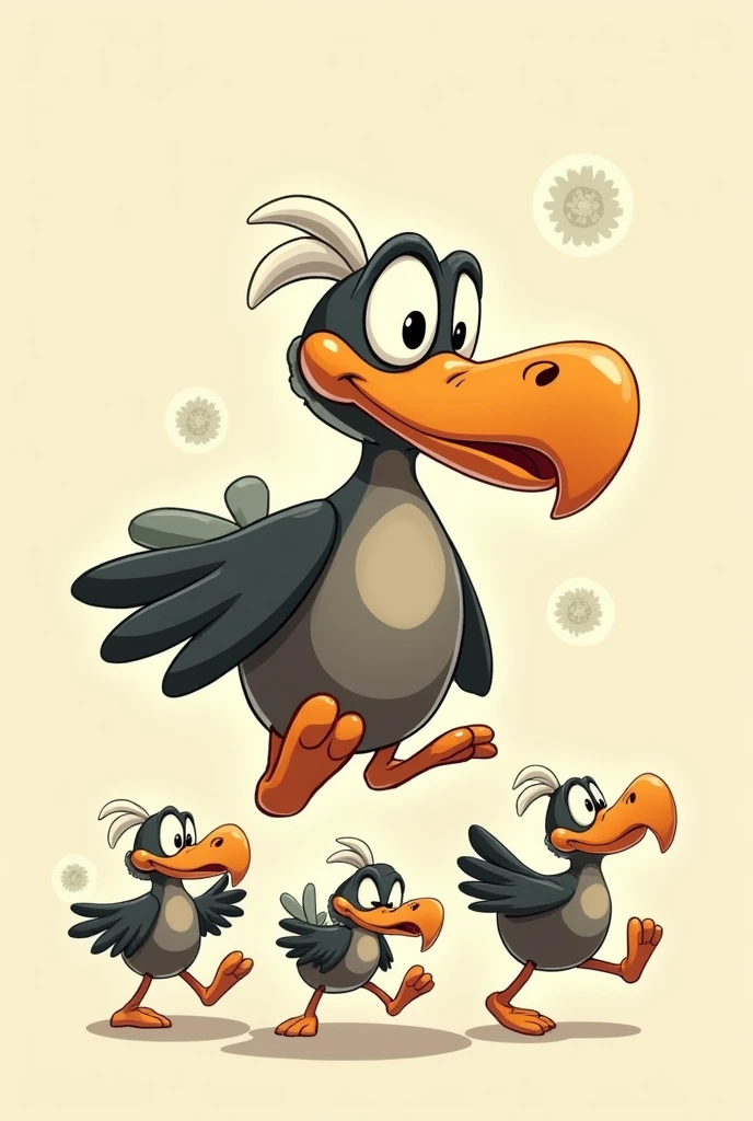 Cuphead style human dodo bird full canva different poses for Vbuter
