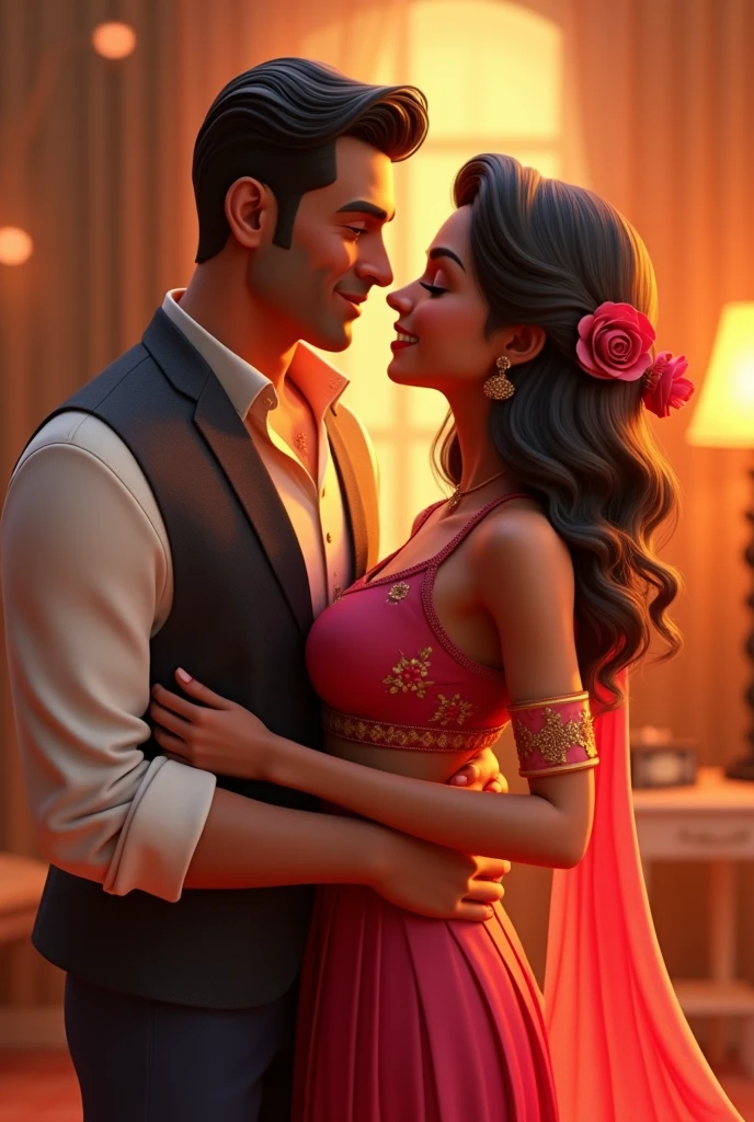 In 3D animation style' Katrina Kaif Salman khan love welding