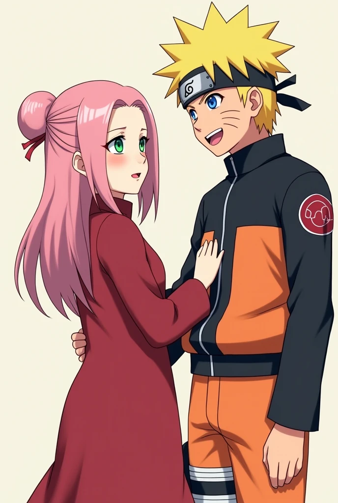 Naruto Sakura without anything with her breasts exposed