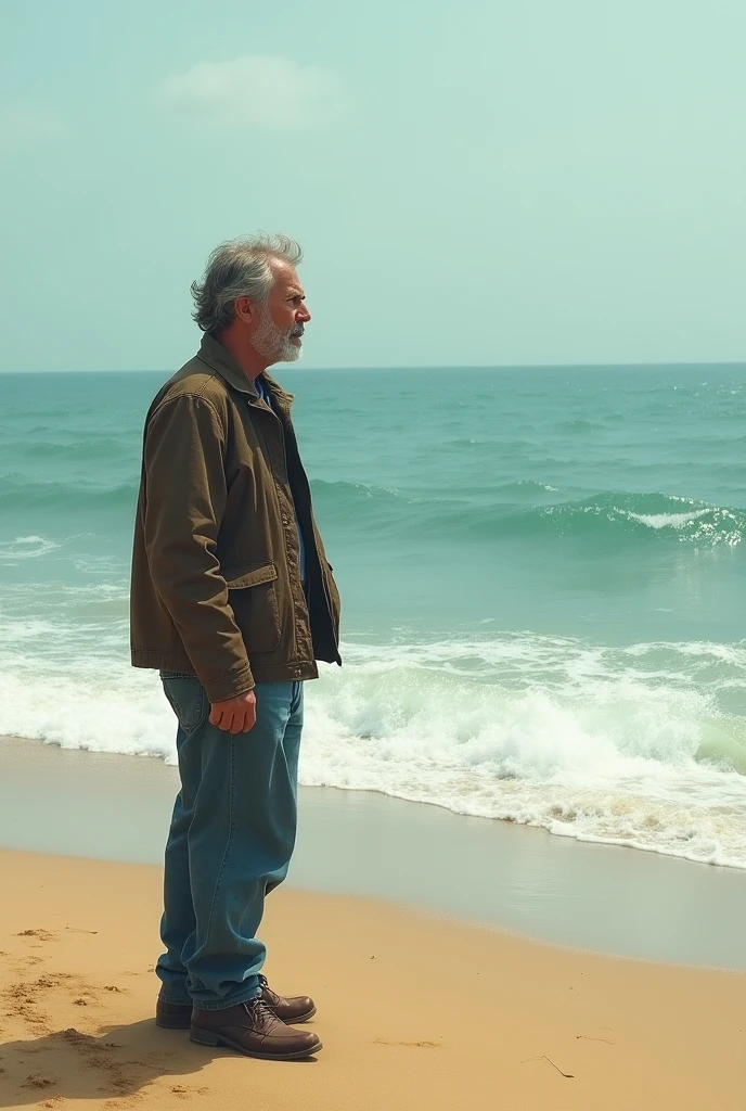 a man on the beach