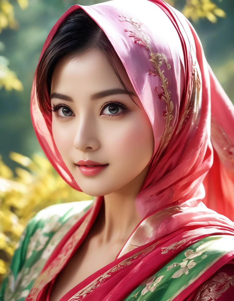 8k, RAW photo, best quality, masterpiece:1.2), (realistic, photo realistic:1.3), UHD, high detail color photo, extremely detailed CG unity 8k wallpaper, sharp focus, (realistic skin), perfect anatomy, (cinematic lighting) (Best quality, 8k, 32k, Masterpiece, UHD:1.2),Photo of Pretty Japanese hijab woman, large breasts, bright breast, big breast, the bra is printed because the clothes are super tight and super wet,ImgFixerPre0.3