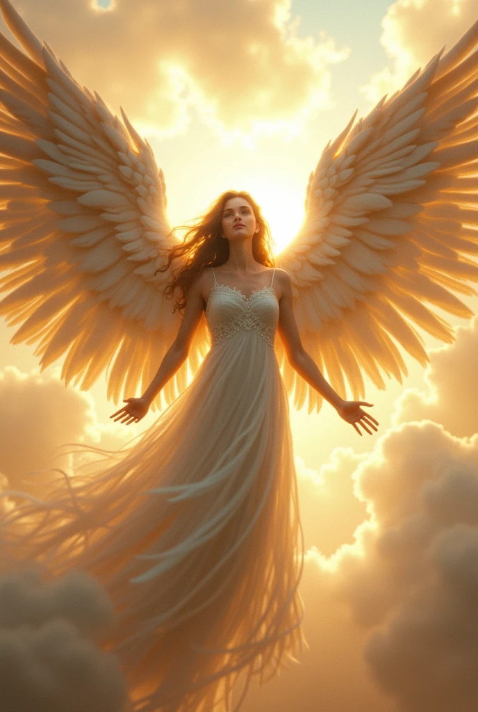 Angel with huge wings