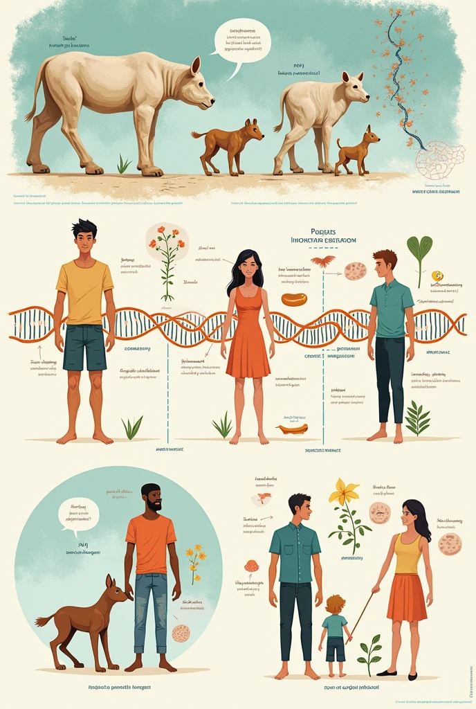 5 illustrations of biological inheritance