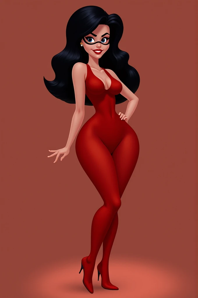 Create the elastic woman of the incredibles naked, with Big boobs