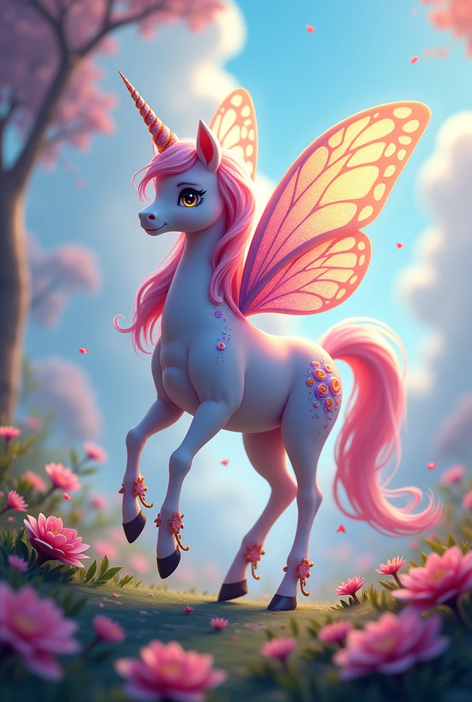 a butterfly unicorn pony