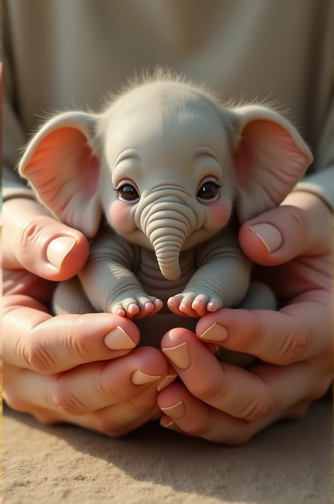 Create an adorable image of a newborn
elephant being gently held by a human
fingers, highlighting the tiny and delicate
features of the baby elephant. The focus
should be on the elephant's expressive
eyes, cute trunk, and soft, wrinkled skin.
The image should convey a sense of
tenderness and wonder, capturing the
innocence and vulnerability of the young
animal
Expand Prompt
Use Al to improve short prompts and get new image
style