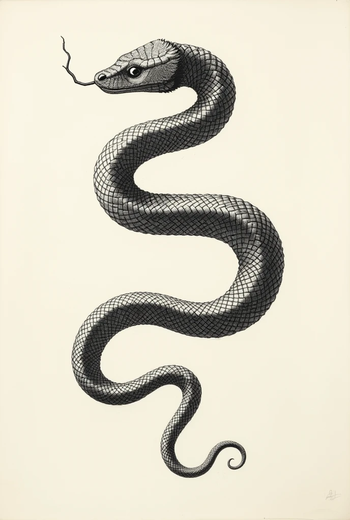 Ancient Traditional Greek Snake Drawing
