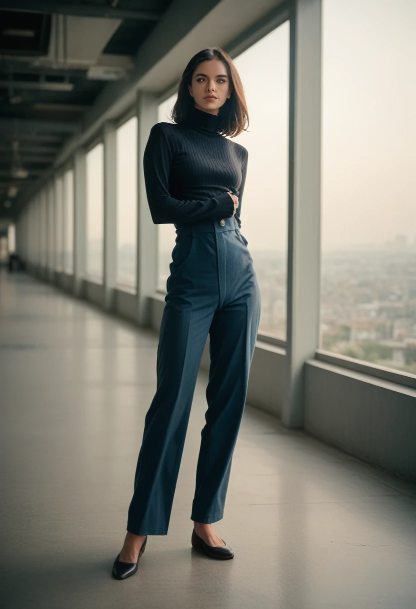 photo of El1z4b3thOls3n_HM-140, a woman, perfect hair, (modern photo), wearing turtleneck and long pants, 135mm medium telephoto (analog, cinematic, film grain:1.3), Martian Weather Station, Outpost studying Martian atmosphere, weather patterns, and climate change., detailed eyes, professional pose, (epiCPhoto), (looking at viewer:1.1), (cinematic shot:1.3), (natural style lighting), OverallDetail, SkinHairDetail, naked full body, show pussy, show tits, cameltoe,
