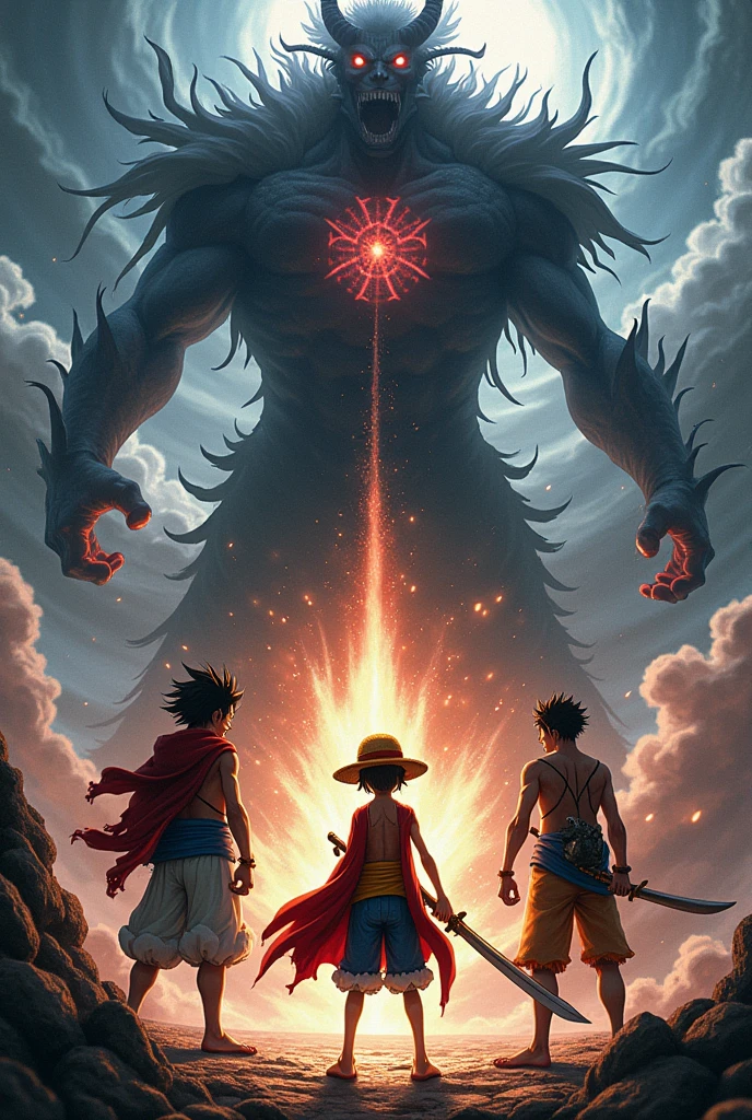 Luffy,zoro,tanjiro Vs muzan