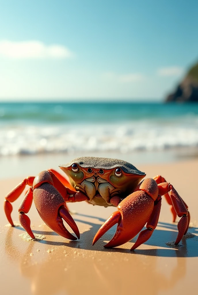 Real Crab in the beach
