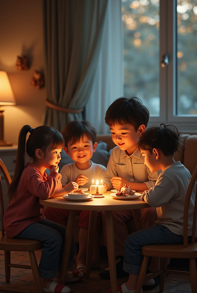 (Professional 3D Rendering:1.3) De (Realistic:1.3) The most beautiful art photos in the world,Soft Features, Family playing around table in living room, ((happy family, Well connected to each other)), (vibrating, photos realistic, Realistic, Dramatic, murky, foco nítido, 8K), (Convoluted:1.4), decadent, (ighly detailed:1.4), digitial painting, rendering by octane, art stations, concept-art, suave, foco nítido, Illustration, Germ from art, (Roisch:0.23), Vlop Ilya Kuvshinov, e Gregg Rutkowski e Alphonse Mucha Gracias, (globalillumination, studio lights, Light Volumetric)