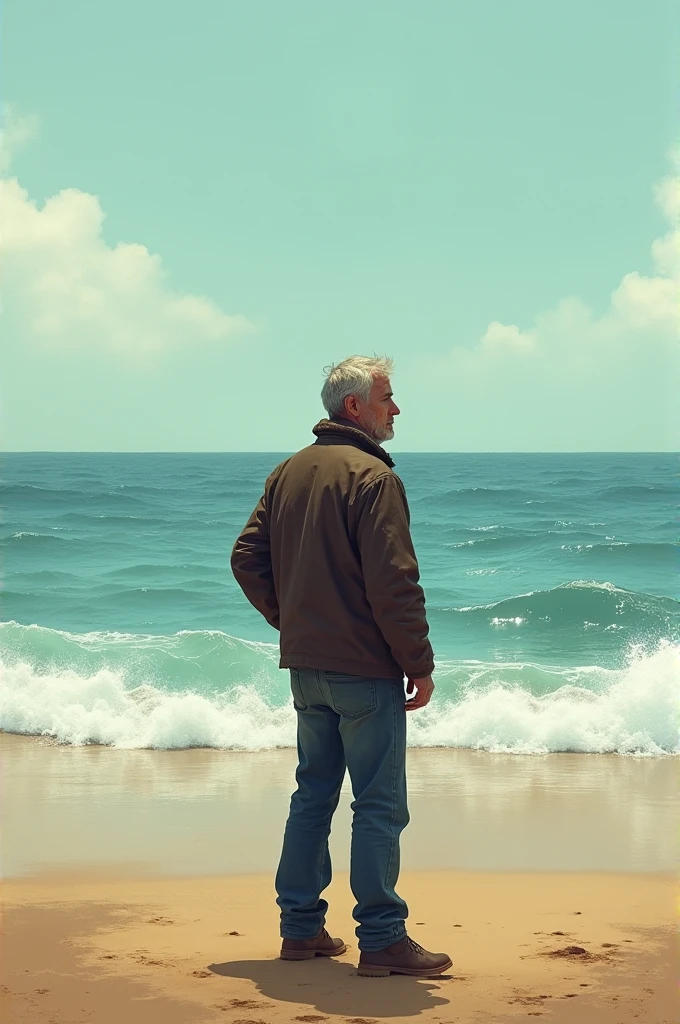 a man on the beach