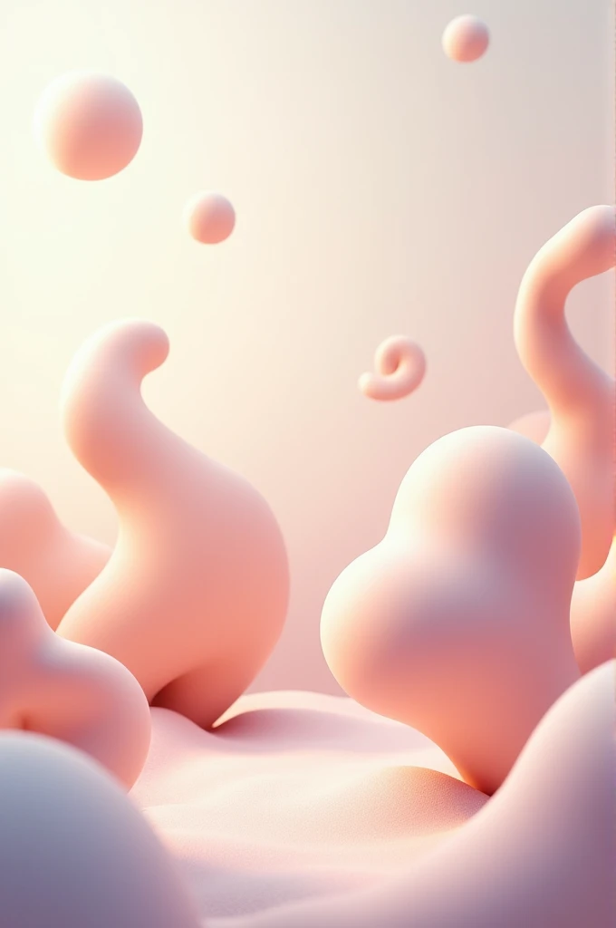 Abstract cartoon image of soft curves
