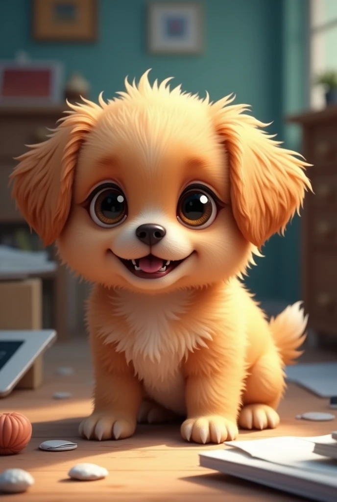 Cute dog in bad