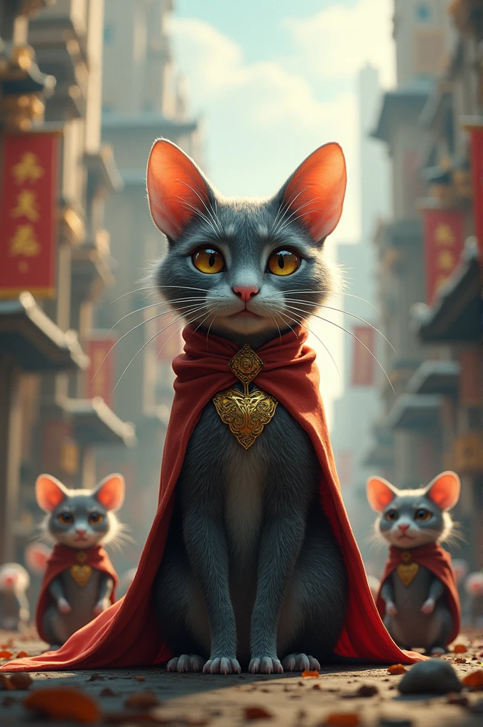 Mice ruling the world with a cat hero
