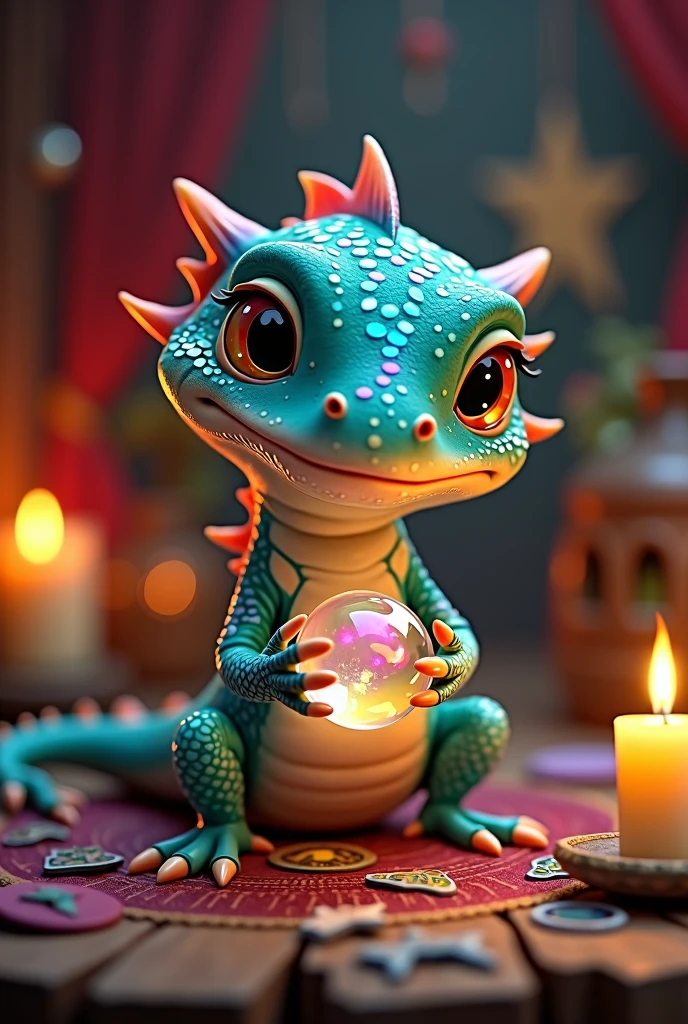 cute、Salamander character、Fortune teller style、god々Shii