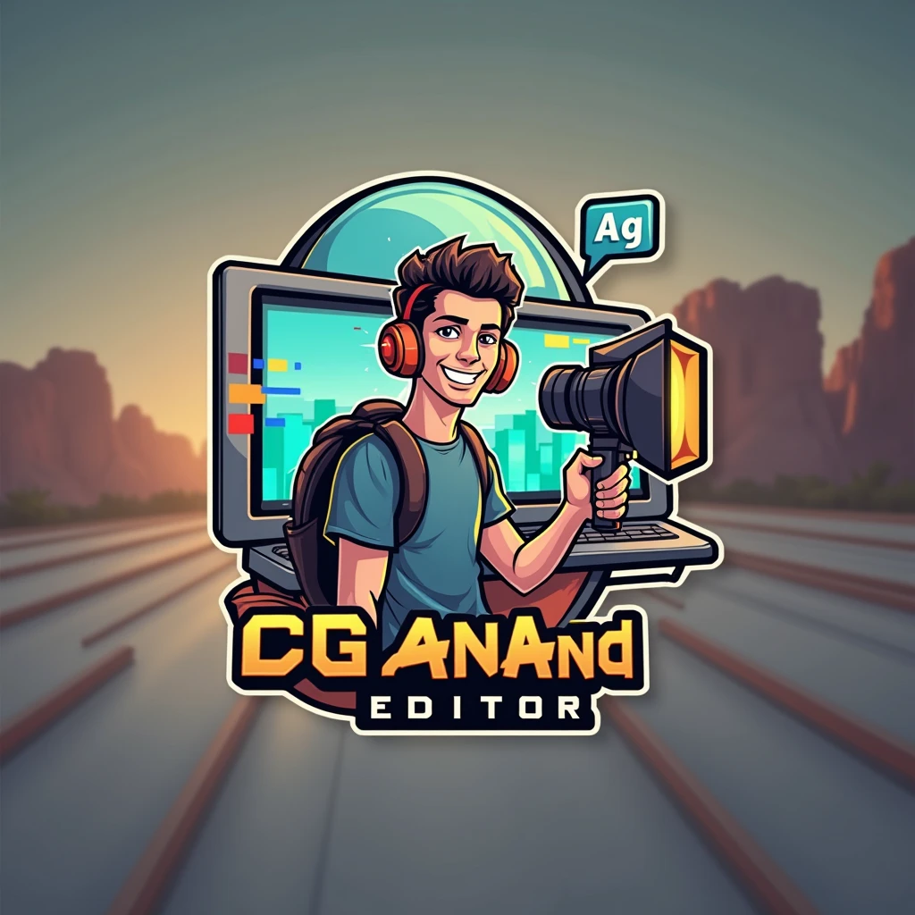 CHANNEL LOGO CREAT channel name " CG Anand Editor " category video editor