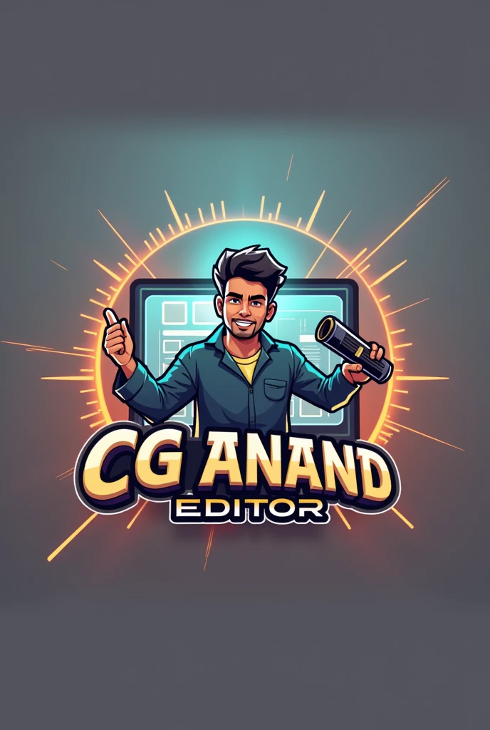 CHANNEL LOGO CREAT channel name " CG Anand Editor " category video editor