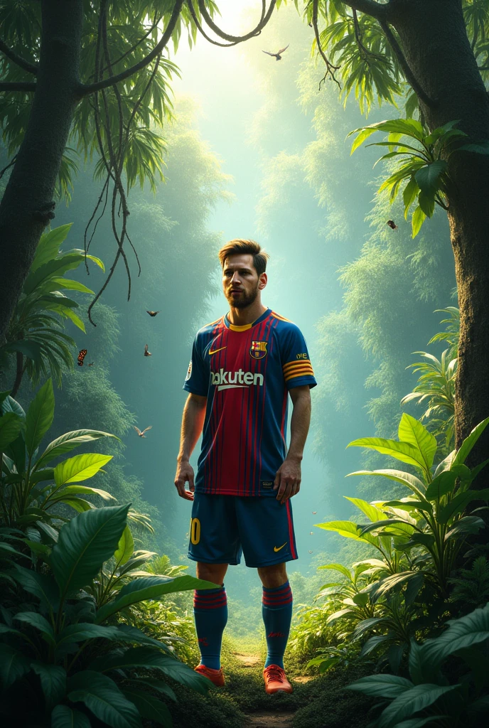 Messi in a beautiful jungle 