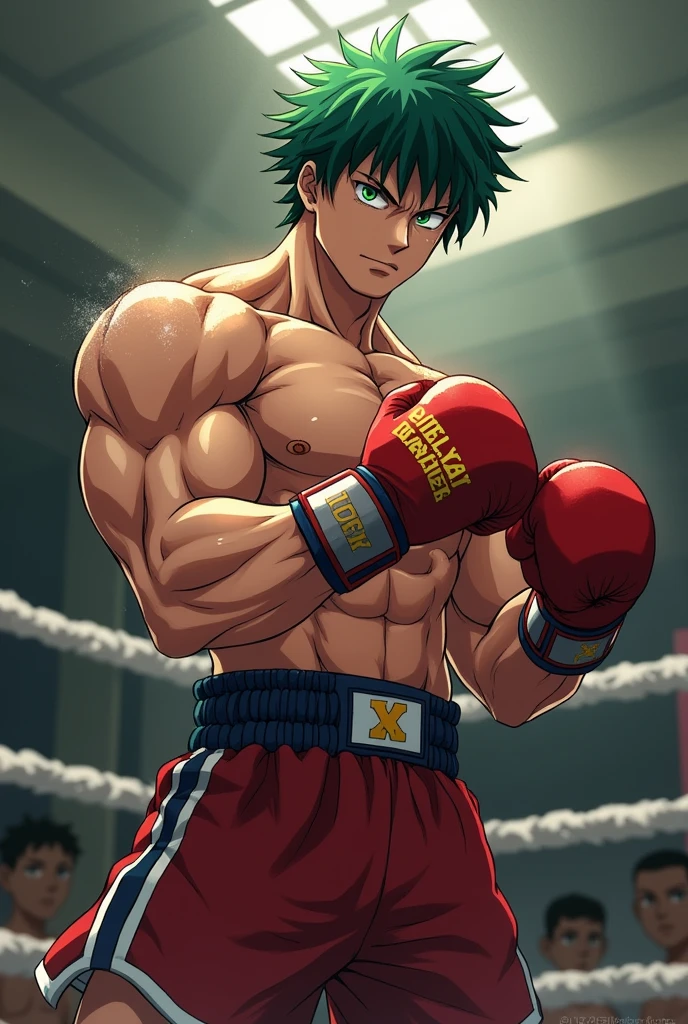 Deku muscle growth en boxer