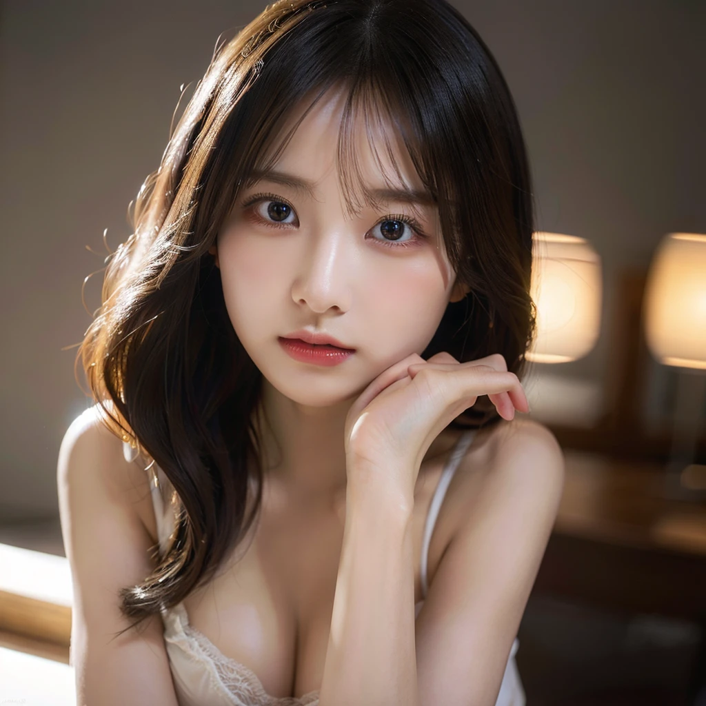 realistic,photorealistic,photo-realistic:1.37,high quality,ultra-detailed,best quality,4k,8k,highres,masterpiece:1.2,studio lighting,extremely detailed girl,beautiful detailed eyes,beautiful detailed lips,extremely detailed face,long eyelashes,porcelain skin,elegant lingerie,sensual,seductive,alluring,japanese girl,big breasts,voluptuous figure,provocative pose,soft lighting,warm tones,chiaroscuro,dramatic