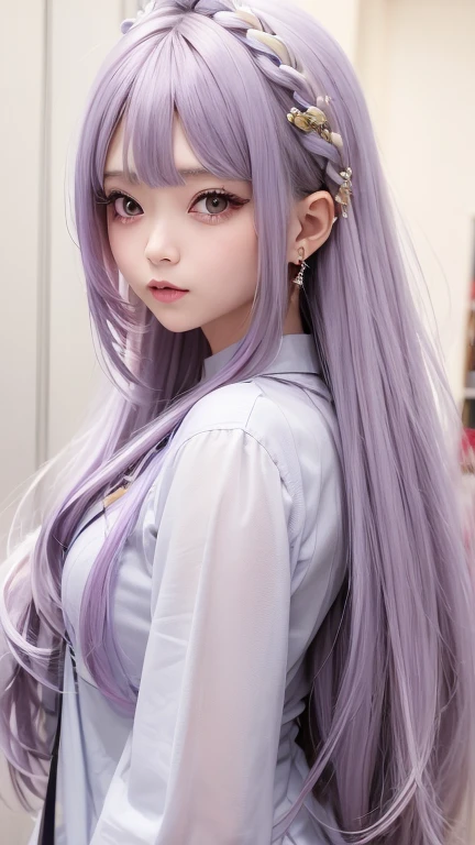 araffes with Purpleの髪 is getting her hair done, Hair Color, Purpleのハイライト, 髪にPurpleの筋, Purpleの髪, UV highlights, flowing Purpleの髪, Purpleの髪, long Purpleの髪, lavender hair, Purpleの長い髪, Purpleの長い髪, Two-tone hair, Lilac hair, Bright rainbow hair colors, Purple, Dye your hair, long Purpleの髪
