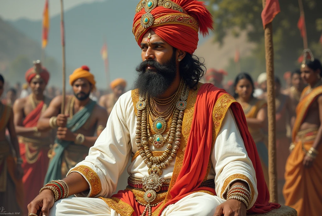 तेजाजी महाराज के सिर पर एक भव्य पगड़ी होती है, जो कि आमतौर पर रंग-बिरंगी और सजीव होती है।
एक पारंपरिक धोती और कुर्ता पहनते हैं, जो कि राजस्थानी कपड़े होते हैं और आमतौर पर सफेद या हल्के रंग के होते हैं।
अंगरखा या चोला पहनते हैं, जो कढ़ाई और अलंकरण से सजा होता है। उनकी कमर में एक विशेष कंबरबंध होता है, जो अक्सर सजावटी होता है और उनके राजसी रुतबे को दर्शाता है।
तेजाजी महाराज के शरीर पर विभिन्न आभूषण होते हैं, जैसे कि हार, कड़े, अंगूठी और गहने, जो उनके वैभव और सम्मान को प्रदर्शित करते हैं। वे अक्सर अपने हाथ में एक पारंपरिक तलवार या ढाल भी रखते हैं, जो उनकी वीरता और योद्धा स्वभाव को दर्शाता है।