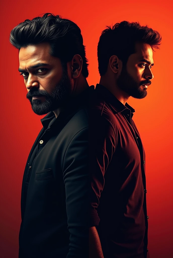 Want to take picture with vijay??? Create an poster with one side actor vijay and other side a man outline