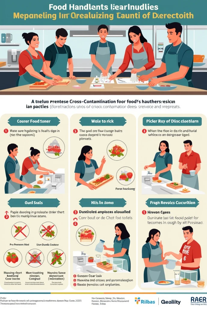 Create poster and slogan about preventing cross contamination 