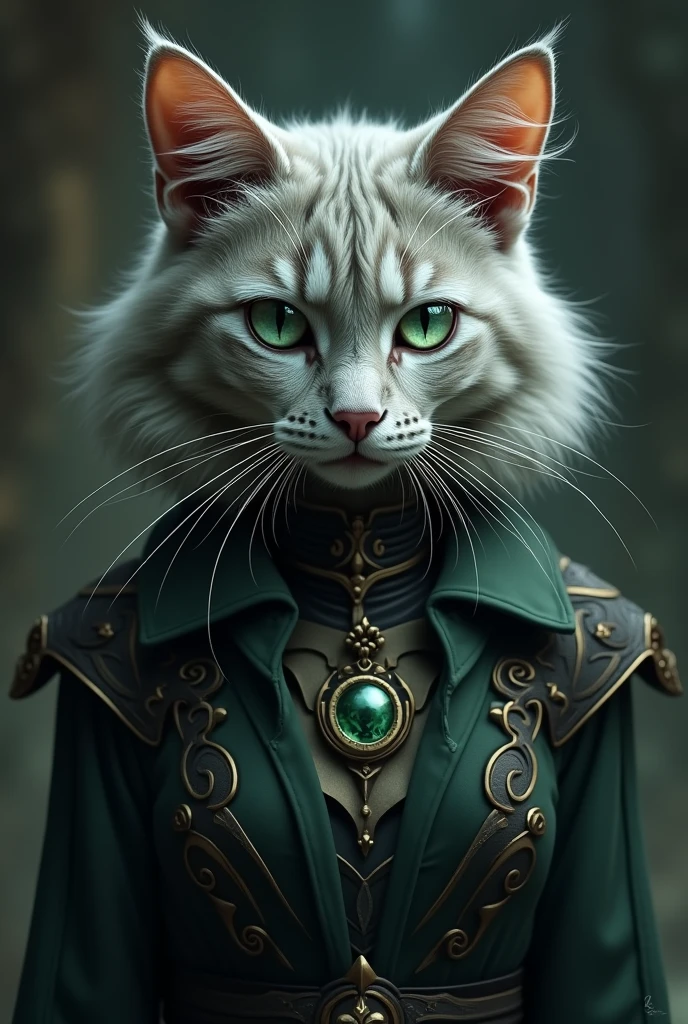 Description:
- **fur**: Clarita.
- **eyes**: greens.
- **for the**: ash gray.
- **CLOTHES**: With a gothic style.