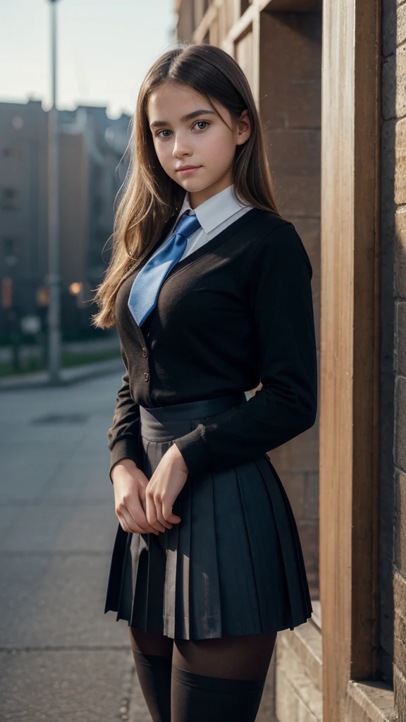 ((masterpiece)), ((best quality)), ((highres)), ((detailed background)), ((extremely detailed CG unity 8k wallpaper)), 1 girl standing straight, , Create a 4K realistic image of A very young 15yearold black school girl , schoolgirl, preppy, blonde girl , dumb,, , , young, sad, sick, frail, small red eyes, ,,school uniform, blue tie, blue tie.skirt and black tights, tights under skirt, black tights, skirt, respectable outfit. Prestine uniform, tailored uniform, perfect uniform, school uniform. Magic school, school girl
Curvy,tights. Black tights, pantyhose, blue tie
Blonde, brat, bitch, stuck up, evil grin
Young, very young ???, young, 15yearsold young ???,
, sad
Young
, , very young
. Short,
Real.realistic
Fully dressed
Cute
No errors
Looking at camera
Moddest
Fully covered
Perfect bodyAccurate, Anatomically Correct, Best Quality, Detail, High Details, Textured Skin, HD, UHD,